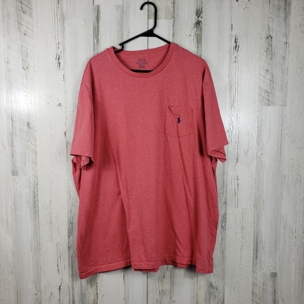 Polo Ralph Lauren classic fit mens pink short sleeve tshirt size XXL